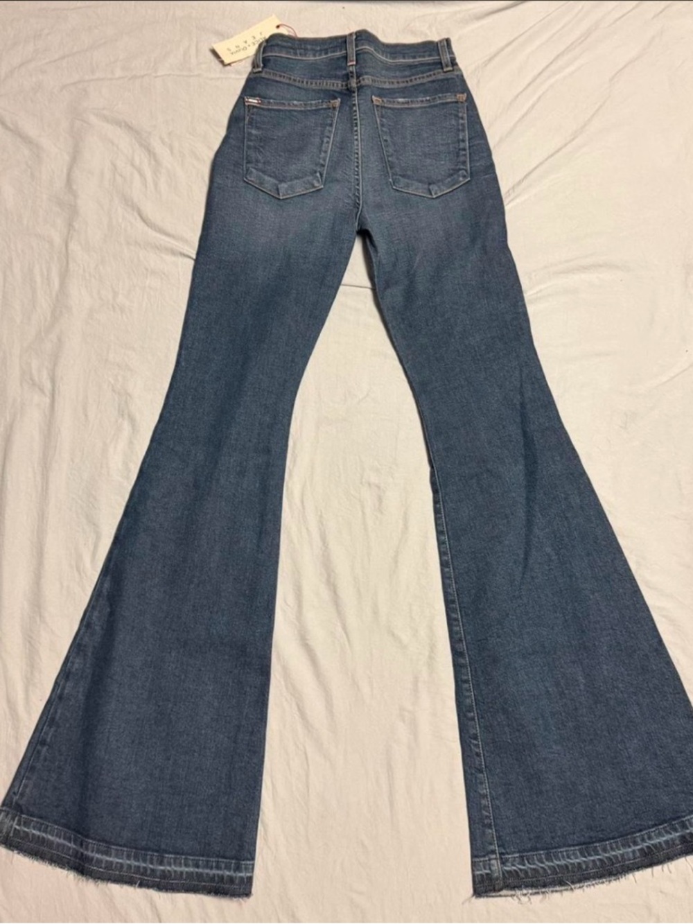 Alice + Olivia Midnight Blue High-Rise Flare Jeans